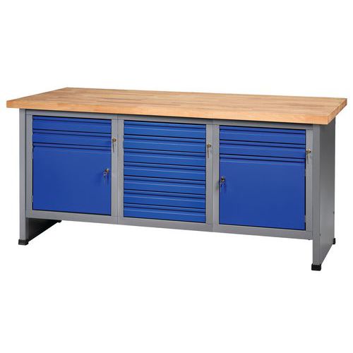 Bancada de trabalho FK 184 com bloco de arrumação e gavetas – Küpper Bancada de trabalho FK 184 com bloco de arrumação e gavetas – Küpper