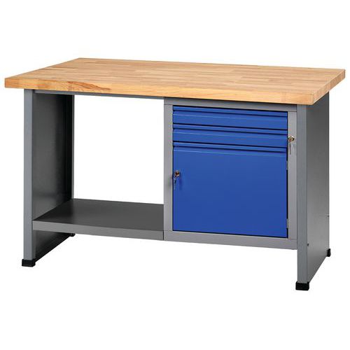 Bancada de trabalho FK 128 com bloco de arrumação e gavetas – Küpper Bancada de trabalho FK 128 com bloco de arrumação e gavetas – Küpper