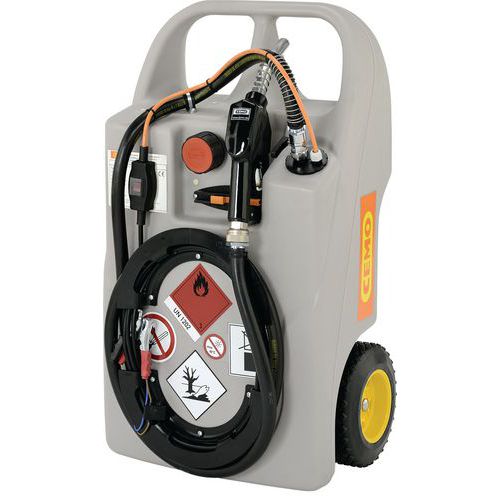 Carrinho de reabastecimento de gasóleo de 60 L com pistola automática – Cemo Carrinho de reabastecimento de gasóleo de 60 L com pistola automática – Cemo