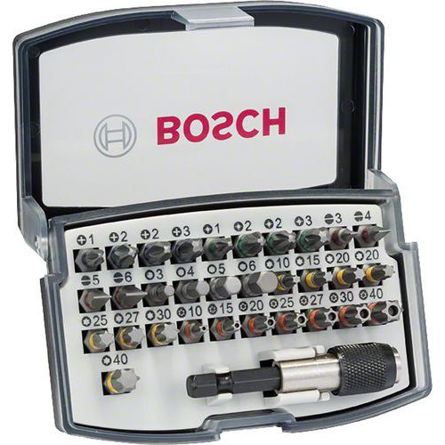 Caixa de 32 pontas de aparafusamento – Bosch Caixa de 32 pontas de aparafusamento – Bosch