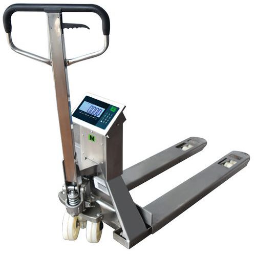 Porta-paletes manual com balança em inox – capacidade de 2000 kg – B3C Porta-paletes manual com balança em inox – capacidade de 2000 kg – B3C