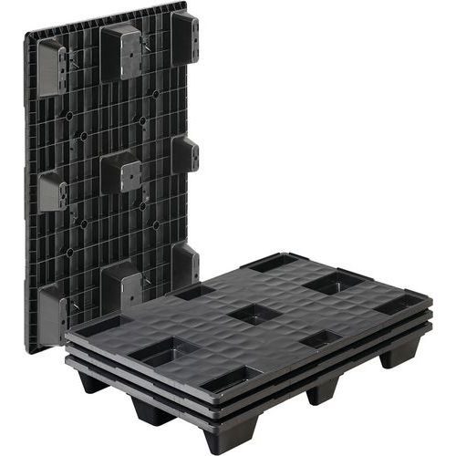 Palete de plástico com 9 pés – plataforma fechada Palete de plástico com 9 pés – plataforma fechada