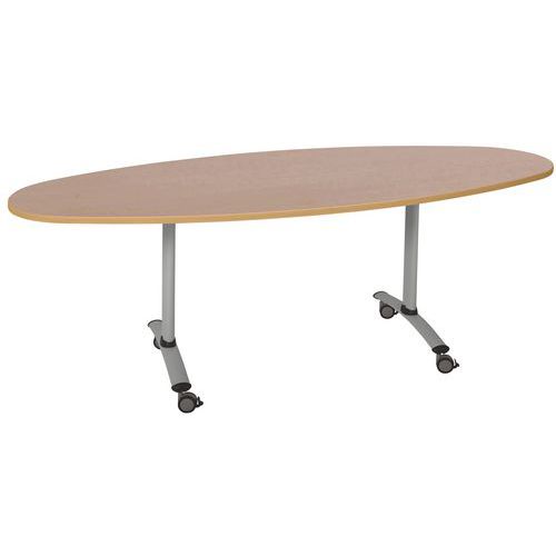 Mesa oval Axe com tampo estratificado – Manutan Expert