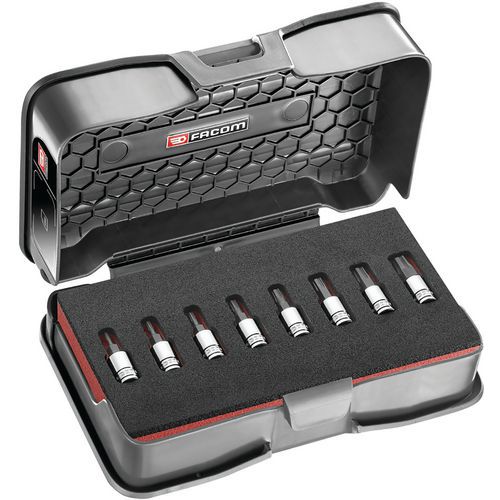Conjunto de pontas OGV Grip sextavadas de 1/4 – Facom Conjunto de pontas OGV Grip sextavadas de 1/4 – Facom