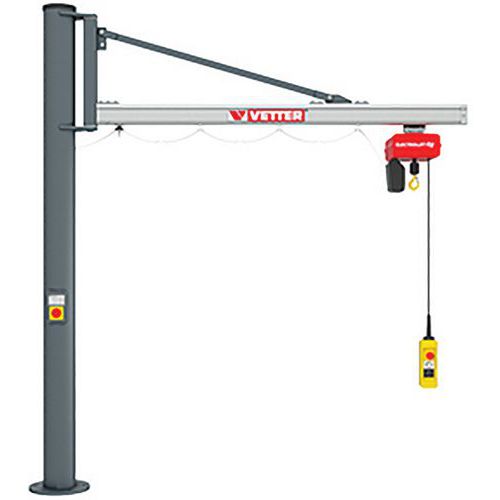 Grua giratória para cargas leves – capacidade de 80 a 500 kg – Vetter Grua giratória para cargas leves – capacidade de 80 a 500 kg – Vetter