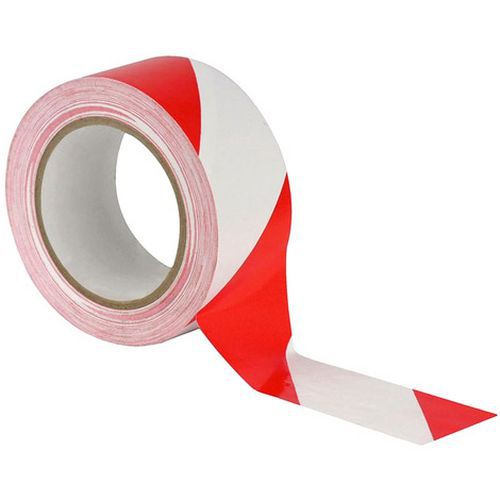 Fita adesiva de distanciamento social em PE – bicolor Fita adesiva de distanciamento social em PE – bicolor
