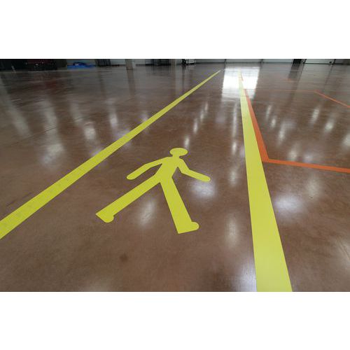 Adesivo em PVC para marcação do pavimento – 5 peões amarelos – Gergosign Adesivo em PVC para marcação do pavimento – 5 peões amarelos – Gergosign