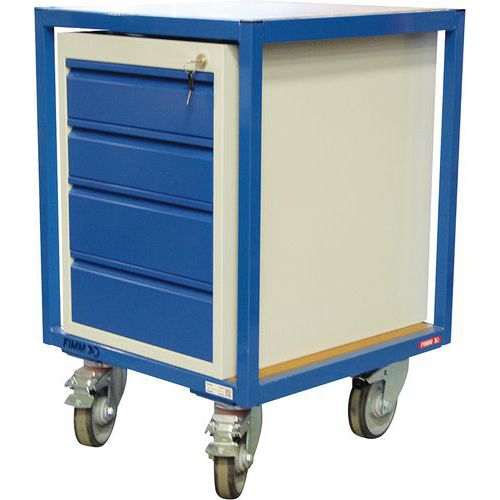Móvel de apoio com bloco de 4 gavetas – Carga: 400 kg – Fimm Móvel de apoio com bloco de 4 gavetas – Carga: 400 kg – Fimm