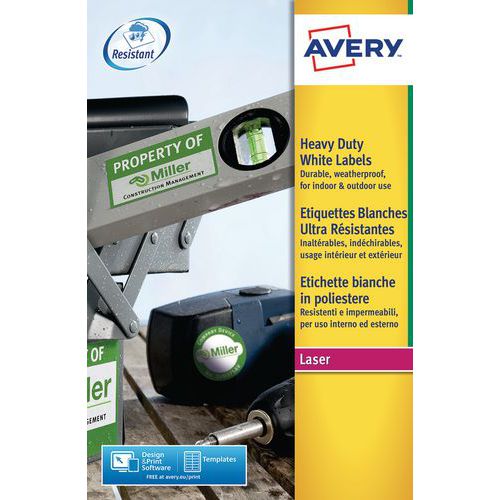 Etiqueta poliéster ultrarresistente - Impressão laser/jato de tinta Etiqueta poliéster ultrarresistente - Impressão laser/jato de tinta