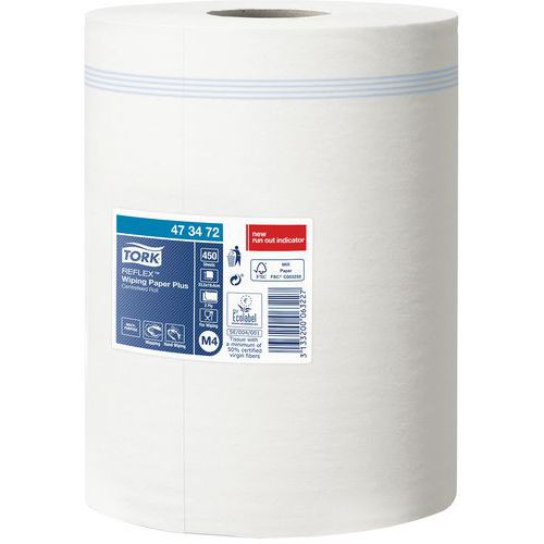 Rolo de secagem de extração central Tork Reflex Plus Rolo de secagem de extração central Tork Reflex Plus