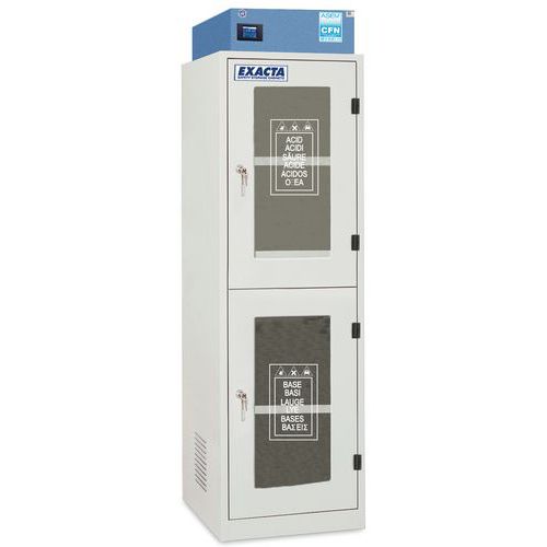 Armário com filtração com porta envidraçada e alarme – Exacta