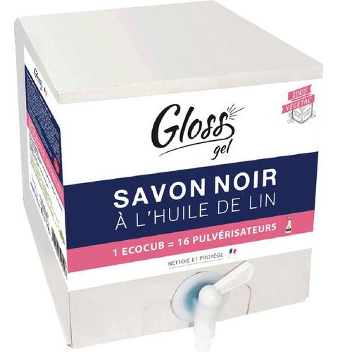 Gel de sabão negro com óleo de linhaça Gloss ECOCUB – 10 L Gel de sabão negro com óleo de linhaça Gloss ECOCUB – 10 L