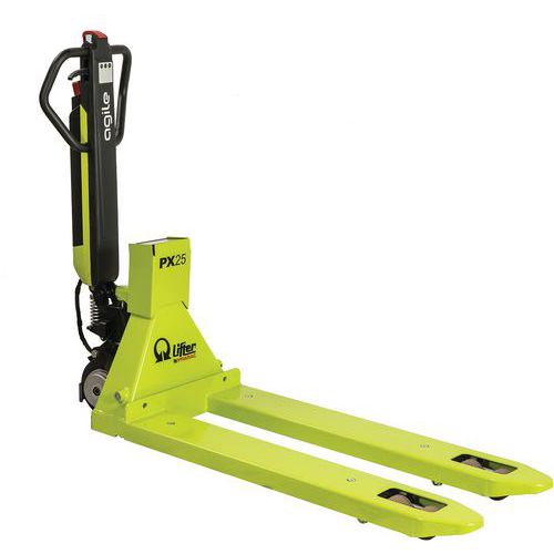 Porta-paletes semielétrico com balança PX-Agile Porta-paletes semielétrico com balança PX-Agile