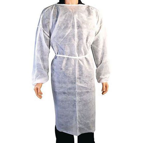 Bata repelente de água de utilização única – Conjunto de 100 unidades Bata repelente de água de utilização única – Conjunto de 100 unidades