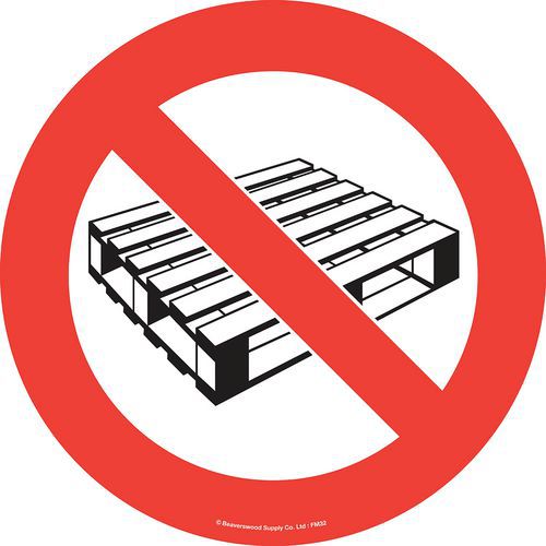 Marcação do pavimento – Pictograma – Proibição de paletes – Adesivo Marcação do pavimento – Pictograma – Proibição de paletes – Adesivo