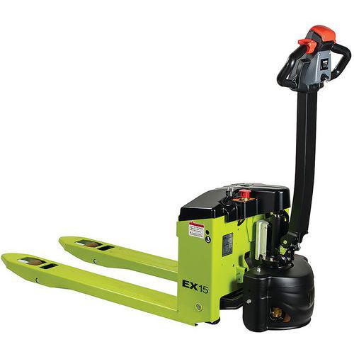 Porta-paletes elétrico compacto EX15 – 1500 kg Porta-paletes elétrico compacto EX15 – 1500 kg