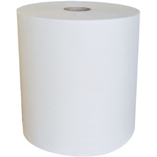 Rolo de toalhetes Autocut – Pasta de celulose pura – Branco – Manutan