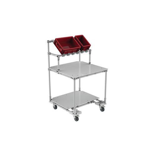 Posto de trabalho móvel com aprovisionamento frontal e 2 prateleiras – Trilogiq Posto de trabalho móvel com aprovisionamento frontal e 2 prateleiras – Trilogiq
