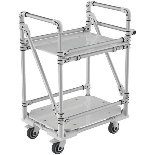 Carro modular em alumínio com batentes – 350 kg – Trilogiq Carro modular em alumínio com batentes – 350 kg – Trilogiq
