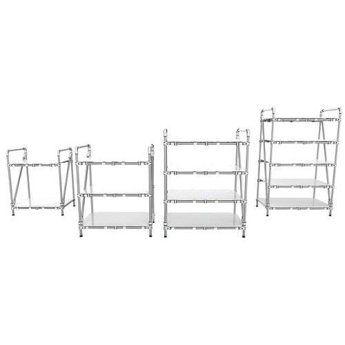 Móvel de apoio tubular com prateleira integral – Trilogiq Móvel de apoio tubular com prateleira integral – Trilogiq