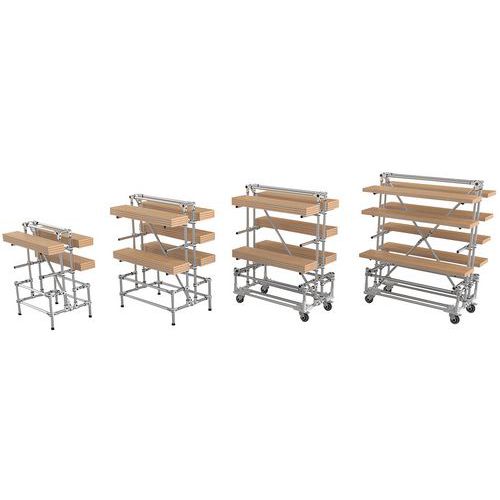 Mini Rack Cantilever fixo – carga 350 kg por nível – Trilogiq Mini Rack Cantilever fixo – carga 350 kg por nível – Trilogiq