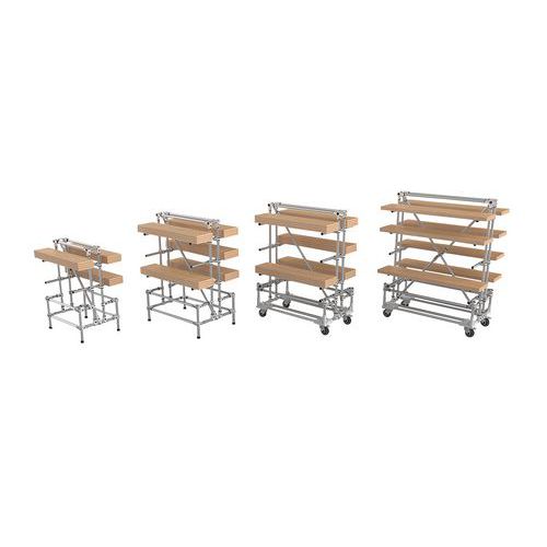Mini Rack Cantilever móvel – carga 350 kg por nível – Trilogiq Mini Rack Cantilever móvel – carga 350 kg por nível – Trilogiq