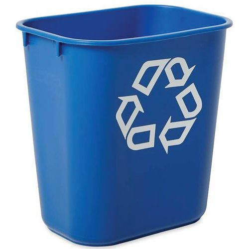 Contentor retangular e símbolo de reciclagem – 12,9 L – Rubbermaid