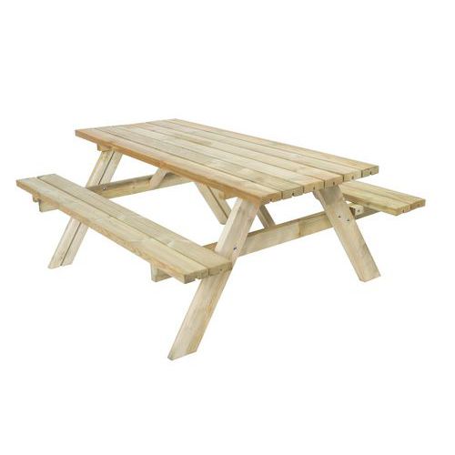 Mesa de piquenique clássica de 74 kg – Manutan Mesa de piquenique clássica de 74 kg – Manutan