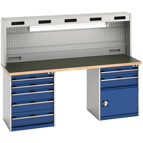 Bancada Cubio Combi com 2 armários com gavetas - Arphenol Bancada Cubio Combi com 2 armários com gavetas - Arphenol