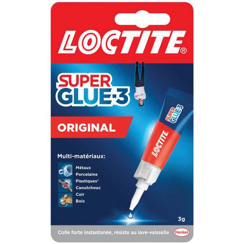 Cola de cianoacrilato Super Glue 3 – líquida – 3 g – Loctite Cola de cianoacrilato Super Glue 3 – líquida – 3 g – Loctite